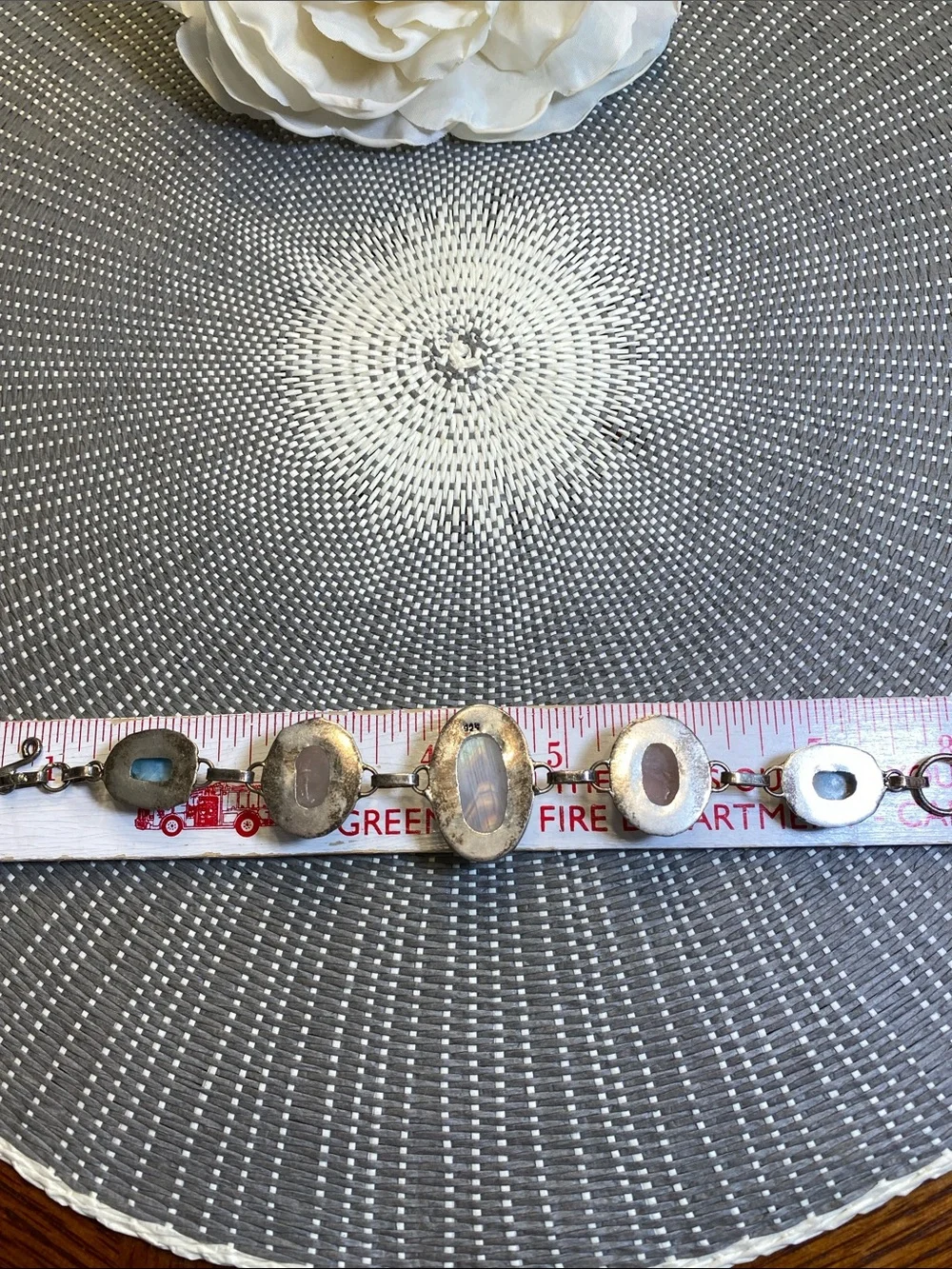 Silver Tone Multi Stone Bracelet - Picture 6 of 6